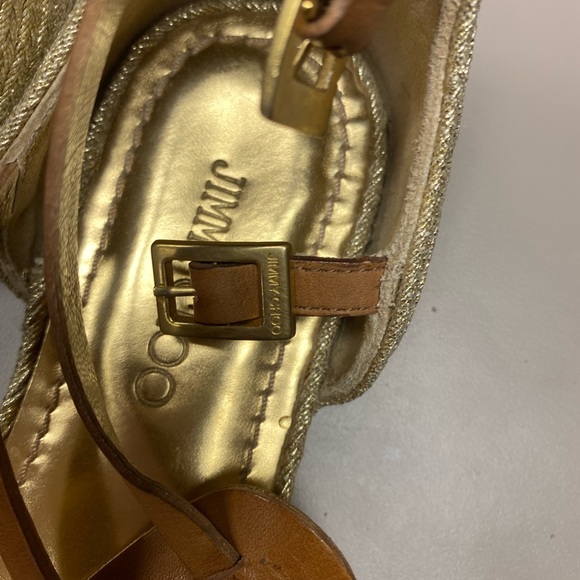 Jimmy choo Gold Sandals Gladiator Womens size 35 1/2 - Picture 8 of 11